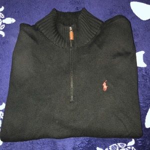 Black quarter zip sweater